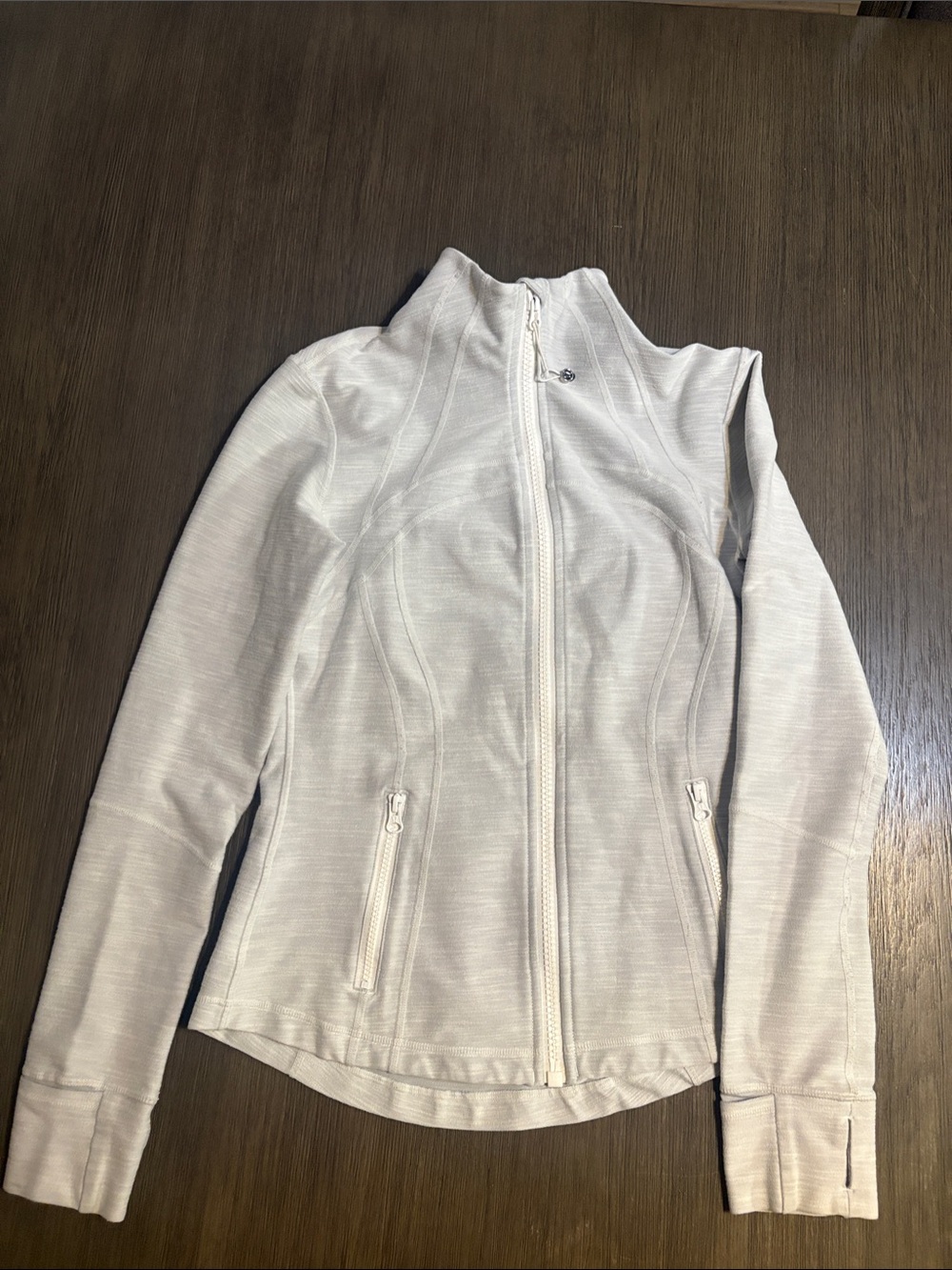 lululemon athletica Women's Heathered White Full-Zip Define Jacket
Luon